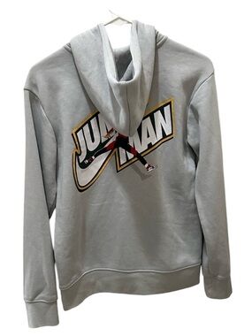 Nike Air Jordan Jumpman Full-Zip Fleece Hoodie boys youth size Large gray